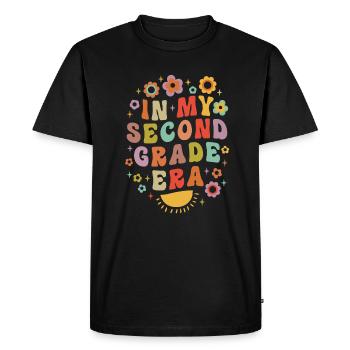 Dans mon ère de deuxième année 2e année Groovy Vintage - T-shirt Premium bio Homme - noir - Devant - Nico (187cm)