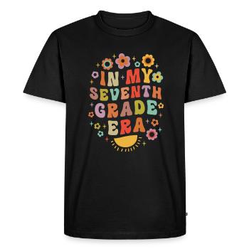 In My Seventh Grade Era 7th Grade Groovy Vintage - Men's Premium Organic T-Shirt - black - Front - Nico (187cm)