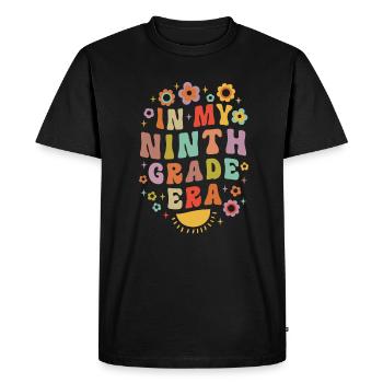 Dans ma neuvième année ère 9e année Groovy Vintage - T-shirt Premium bio Homme - noir - Devant - Nico (187cm)