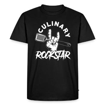 Chef Cook Cuisine culinaire Cuisine - T-shirt Premium bio Homme - noir - Devant - Nico (187cm)