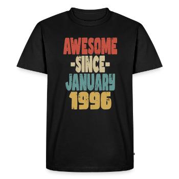 Awesome January 1996 - Men's Premium Organic T-Shirt - black - Front - Nico (187cm)