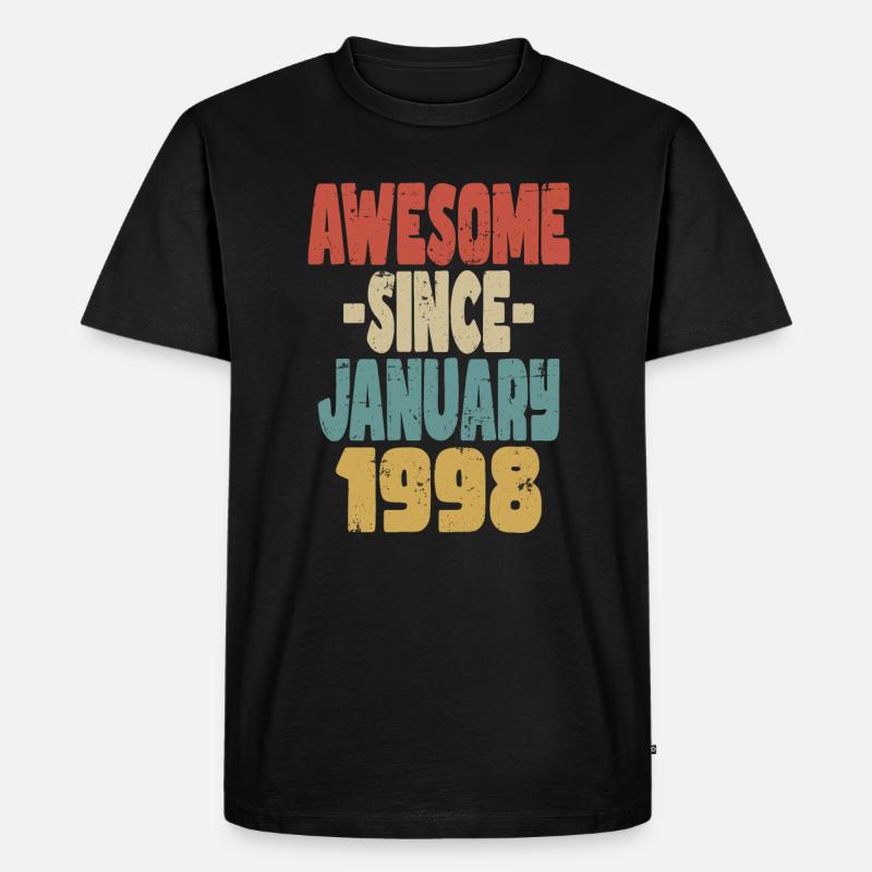 Fantastischer Januar 1998 - Männer Premium Bio T-Shirt - Schwarz