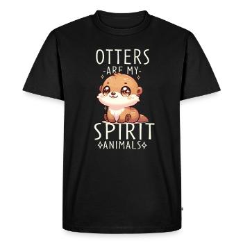 Illustration de loutre mignonne parfaite pour la loutre - T-shirt Premium bio Homme - noir - Devant - Nico (187cm)