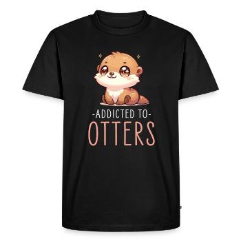 Adorable Illustration de loutre mignonne parfaite pour la loutre - T-shirt Premium bio Homme - noir - Devant - Nico (187cm)