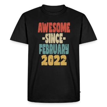 Awesome February 2022 - Men's Premium Organic T-Shirt - black - Front - Nico (187cm)
