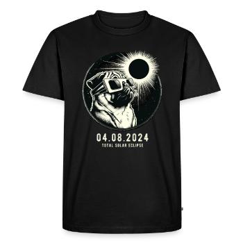 Eclipse Totale de Soleil Avril USA Carlin 04.08.2024 - T-shirt Premium bio Homme - noir - Devant - Nico (187cm)
