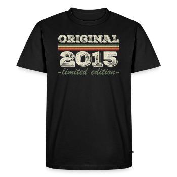 Légende depuis 2015 Né en 2015 Anniversaire 2015 - T-shirt Premium bio Homme - noir - Devant - Nico (187cm)
