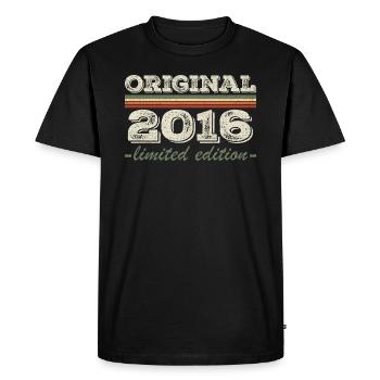 Légende depuis 2016 Né en 2016 Anniversaire 2016 - T-shirt Premium bio Homme - noir - Devant - Nico (187cm)