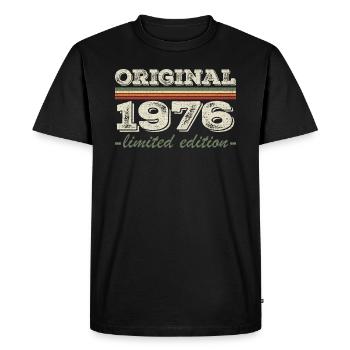 Légende depuis 1976 Né en 1976 Anniversaire 1976 - T-shirt Premium bio Homme - noir - Devant - Nico (187cm)