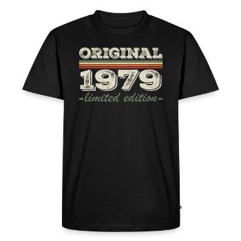 Légende depuis 1979 Né en 1979 Anniversaire 1979 - T-shirt Premium bio Homme - noir - Devant - Nico (187cm)