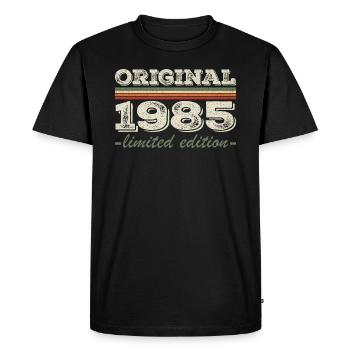 Légende depuis 1985 Né en 1985 Anniversaire 1985 - T-shirt Premium bio Homme - noir - Devant - Nico (187cm)