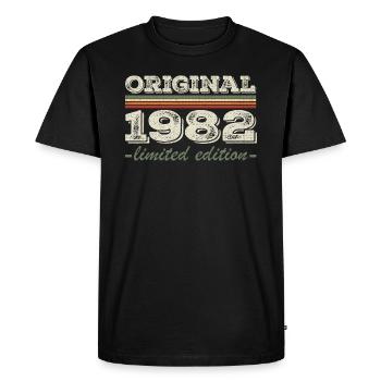 Légende depuis 1982 Né en 1982 Anniversaire 1982 - T-shirt Premium bio Homme - noir - Devant - Nico (187cm)