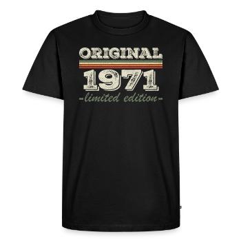 Légende depuis 1971 Né en 1971 Anniversaire 1971 - T-shirt Premium bio Homme - noir - Devant - Nico (187cm)