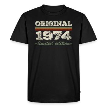 Légende depuis 1974 Né en 1974 Anniversaire 1974 - T-shirt Premium bio Homme - noir - Devant - Nico (187cm)