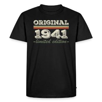 Legend since 1941 Born 1941 Birthday 1941 - Men's Premium Organic T-Shirt - black - Front - Nico (187cm)