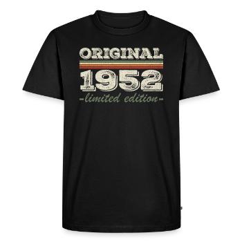 Legend since 1952 Born 1952 Birthday 1952 - Men's Premium Organic T-Shirt - black - Front - Nico (187cm)