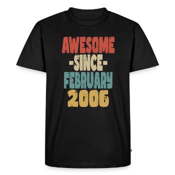 Génial Février 2006 - T-shirt Premium bio Homme - noir - Devant - Nico (187cm)