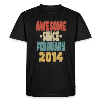 Awesome February 2014 - Men's Premium Organic T-Shirt - black - Front - Nico (187cm)