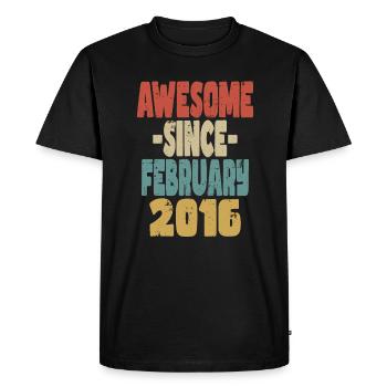 Awesome February 2016 - Men's Premium Organic T-Shirt - black - Front - Nico (187cm)