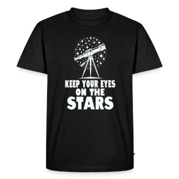 Observation des étoiles Astronomie Observation des étoiles - T-shirt Premium bio Homme - noir - Devant - Nico (187cm)