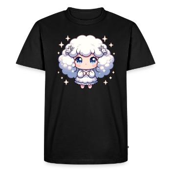 Signe astrologique Vierge Kawaii personnage cadeau d’anniversaire - T-shirt Premium bio Homme - noir - Devant - Nico (187cm)