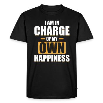 Citations inspirantes d’affirmations positives - T-shirt Premium bio Homme - noir - Devant - Nico (187cm)