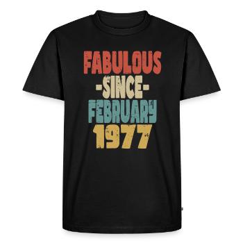 Fabuleux Février 1977 - T-shirt Premium bio Homme - noir - Devant - Nico (187cm)