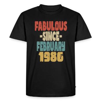 Fabuleux Février 1986 - T-shirt Premium bio Homme - noir - Devant - Nico (187cm)