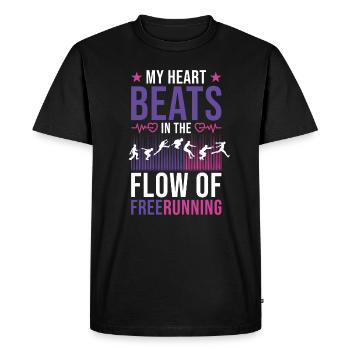 Athlète de parkour freerunning - T-shirt Premium bio Homme - noir - Devant - Nico (187cm)