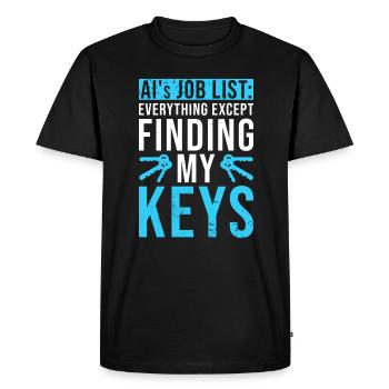 Amateurs d’intelligence artificielle et d’IA - T-shirt Premium bio Homme - noir - Devant - Nico (187cm)