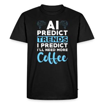 Amateurs d’intelligence artificielle et d’IA - T-shirt Premium bio Homme - noir - Devant - Nico (187cm)