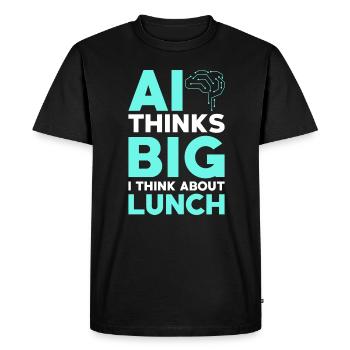 Amateurs d’intelligence artificielle et d’IA - T-shirt Premium bio Homme - noir - Devant - Nico (187cm)