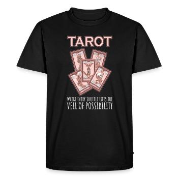 Tarot Card - Men's Premium Organic T-Shirt - black - Front - Nico (187cm)