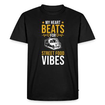 Street Food Lover Food Truck Foddie - Men's Premium Organic T-Shirt - black - Front - Nico (187cm)