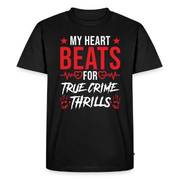 Montre de tueur en série accro au vrai crime - T-shirt Premium bio Homme - noir - Devant - Nico (187cm)