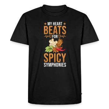 Spice Lover Spicy Food Seasoning - Men's Premium Organic T-Shirt - black - Front - Nico (187cm)