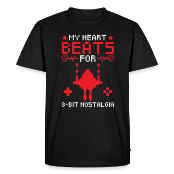 Jeux rétro 8Bit Nostalgie Pixel Art Jeux - T-shirt Premium bio Homme - noir - Devant - Nico (187cm)