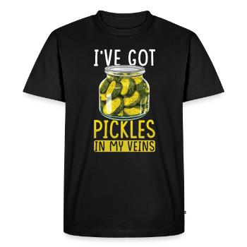 Pickles Lover Pickled Cucumber Gift - Men's Premium Organic T-Shirt - black - Front - Nico (187cm)