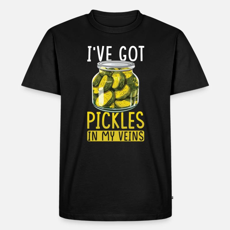 Gurken Liebhaber eingelegte Gurke Geschenk - Männer Premium Bio T-Shirt - Schwarz