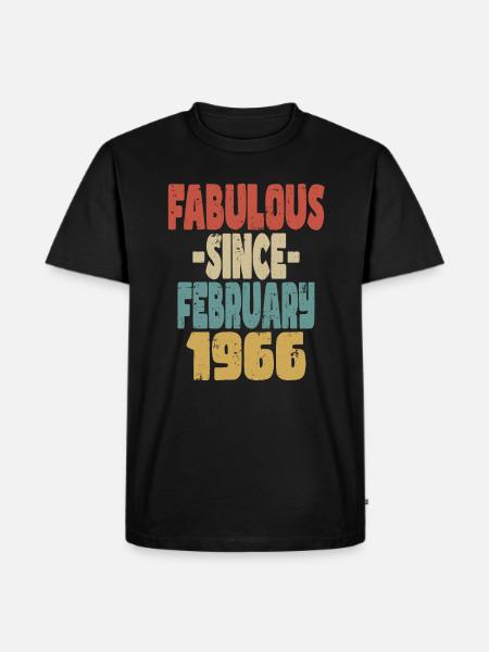 Fabuleux Février 1966 - T-shirt Premium bio Homme - noir