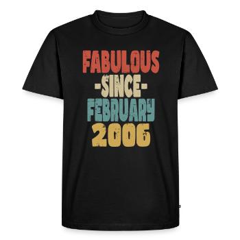 Fabuleux Février 2006 - T-shirt Premium bio Homme - noir - Devant - Nico (187cm)