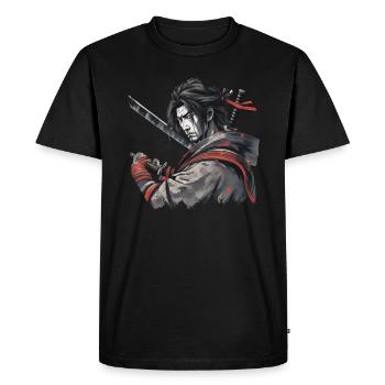 Samurai Spirit: Ancient Art of the Sword - Men's Premium Organic T-Shirt - black - Front - Nico (187cm)
