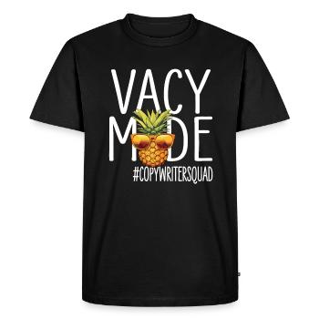 Copywriter Vacation Vacy Mode Copywritersquad - Men's Premium Organic T-Shirt - black - Front - Nico (187cm)