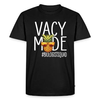 Biologist Vacation Vacy Mode Biologistsquad - Men's Premium Organic T-Shirt - black - Front - Nico (187cm)
