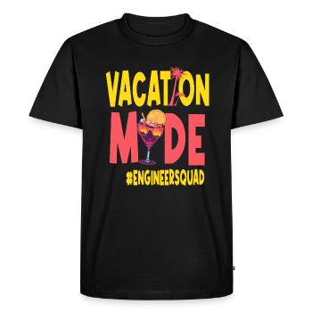 Engineer Vacation Vacy Mode Engineersquad - Men's Premium Organic T-Shirt - black - Front - Nico (187cm)