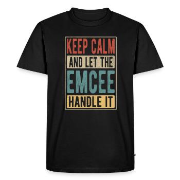 Cadeau rétro de maître de cérémonie - T-shirt Premium bio Homme - noir - Devant - Nico (187cm)
