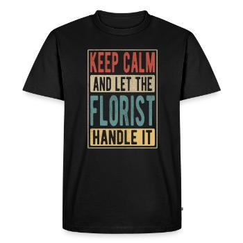 Cadeau rétro fleuriste - T-shirt Premium bio Homme - noir - Devant - Nico (187cm)