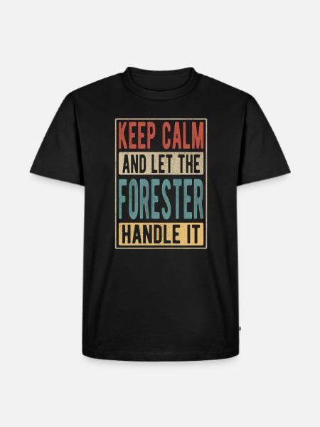 Förster Retro Geschenk - Männer Premium Bio T-Shirt - Schwarz
