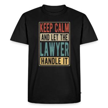 Avocat rétro cadeau - T-shirt Premium bio Homme - noir - Devant - Nico (187cm)