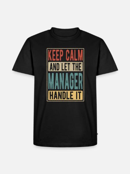 Manager Retro Gift - Men's Premium Organic T-Shirt - black